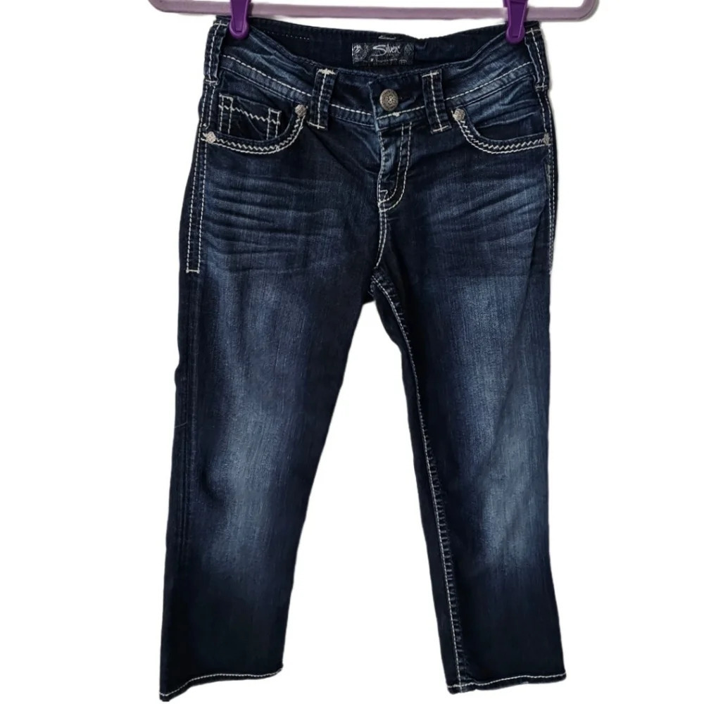 Silver Suki Flap Capri Jeans